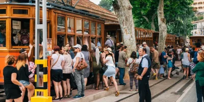 US tourists in Mallorca